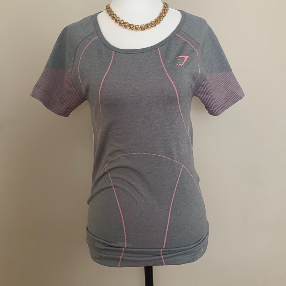 Gymshark pink and grey top